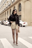 (2 màu) Quần short dáng cơ bản dài chùm mông