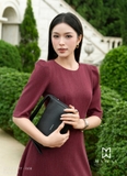 (6 màu) Đầm xòe cổ tròn tay lỡ