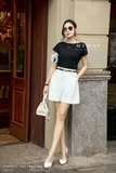 (5 màu) Quần short cạp cao dáng cơ bản