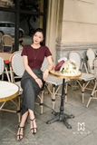(2 màu) Áo cotton ôm basic ngắn tay