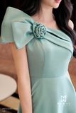 Đầm xòe dáng cổ biến kiểu phối hoa