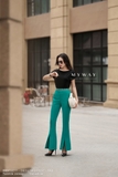 Quần công sở Gabadine ống vẩy