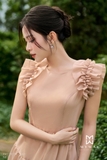 (2 màu) Đầm maxi ba tầng tay bèo trên mắt cá