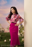 (3 màu) Áo kiểu hoa Tơ tay lỡ