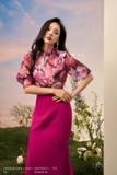 (3 màu) Áo kiểu hoa Tơ tay lỡ