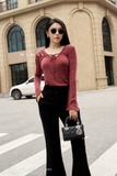 Quần dài ống loe dài ngang mắt cá chân