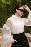(6 màu) Chân váy xòe họa tiết polka dots sang trọng