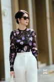 Quần baggy trắng cạp cao 2 cúc
