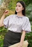 Áo sơ mi dáng suông vừa phối cổ tròn