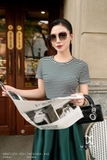 (10 màu) Áo thun cotton ôm tay ngắn