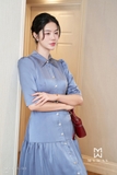 Đầm xòe dáng cổ Đức dài qua bắp