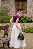 (6 màu) Chân váy xòe họa tiết polka dots sang trọng
