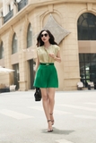 Quần short Hè Gabadine xếp ly nhẹ