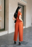 (2 màu) Quần baggy công sở xếp ly cạp