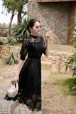 Áo kiểu ren hoa tay bồng