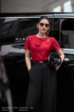 Áo cotton dáng suông vừa phối đính hoa