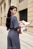 Áo sơ mi suông vừa dáng cổ cách điệu
