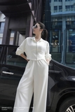 Quần suông vừa cạp chun dài qua mắt cá chân