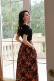 Áo sơ mi cổ biến kiểu 3D hoa