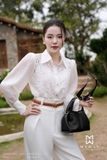 Quần baggy công sở basic cạp cao