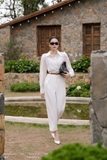 Quần baggy công sở basic cạp cao