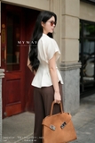 Quần baggy dáng dài ngang mắt cá chân khóa trước có túi