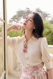 (4 màu) Áo sơ mi hoa cài