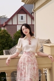 (4 màu) Áo sơ mi hoa cài