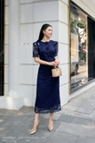 (3 màu) Chân váy Ren hoa dáng A xẻ sau
