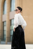 Quần suông A voan dệt sần