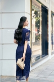 (3 màu) Chân váy Ren hoa dáng A xẻ sau