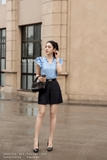 Quần short Hè Gabadine cạp cao