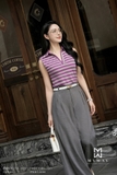 (3 màu) Áo Cotton ôm vừa dáng cổ Đức