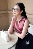 (3 màu) Áo Cotton ôm vừa dáng cổ Đức