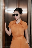 Áo sơ mi bo gấu dáng cổ Đức