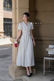 Áo Kẻ Cotton Dáng Suông Nhẹ