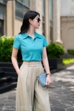 (3 màu) Áo cotton cổ Đức tay ngắn dáng cơ bản