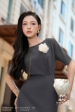 Áo sơ mi dáng cổ thuyền Garbadine