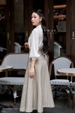 Áo sơ mi suông vừa dáng cổ Đức