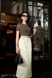 Chân váy ôm Lụa xẻ sau basic