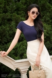(6 màu) Áo cotton thun trễ vai