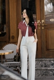 Áo Cotton suông vừa dáng cổ Đức