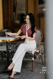 Áo Cotton suông vừa dáng cổ Đức