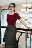(2 màu) Áo cotton ngắn tay cổ thuyền basic