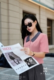 Áo sơ mi dáng cơ bản cổ sen