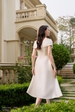 (2 màu) Đầm dự tiệc Taffeta trễ vai