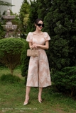 Quần culottes suông họa tiết