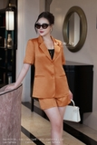 (5 màu) Áo vest ngắn tay suông vừa cổ 2 ve