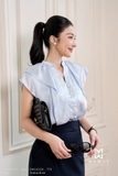Áo Sơ Mi Suông Cổ Tàu Dài Ngang Hông