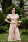 Quần culottes suông họa tiết
